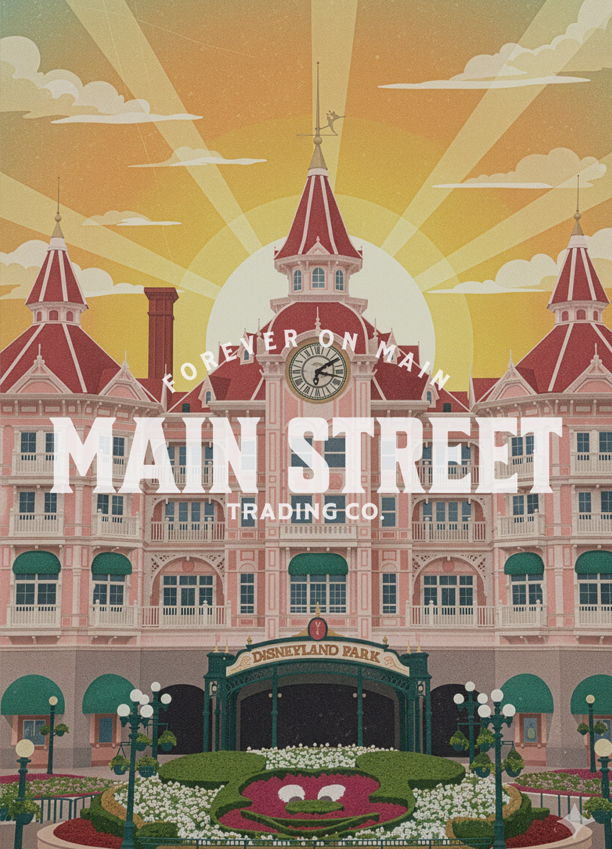 Disneyland Paris Main Street Print | Includes Logo