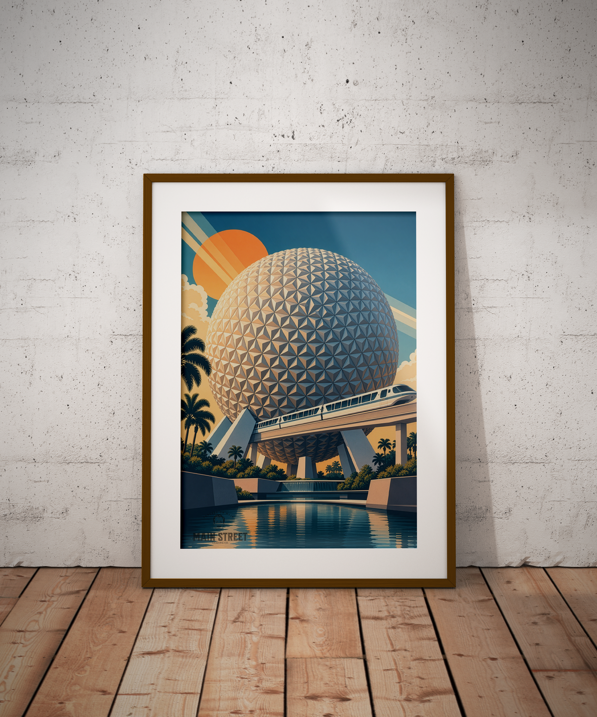 EPCOT Monorail Print Walt Disney World | Without Logo