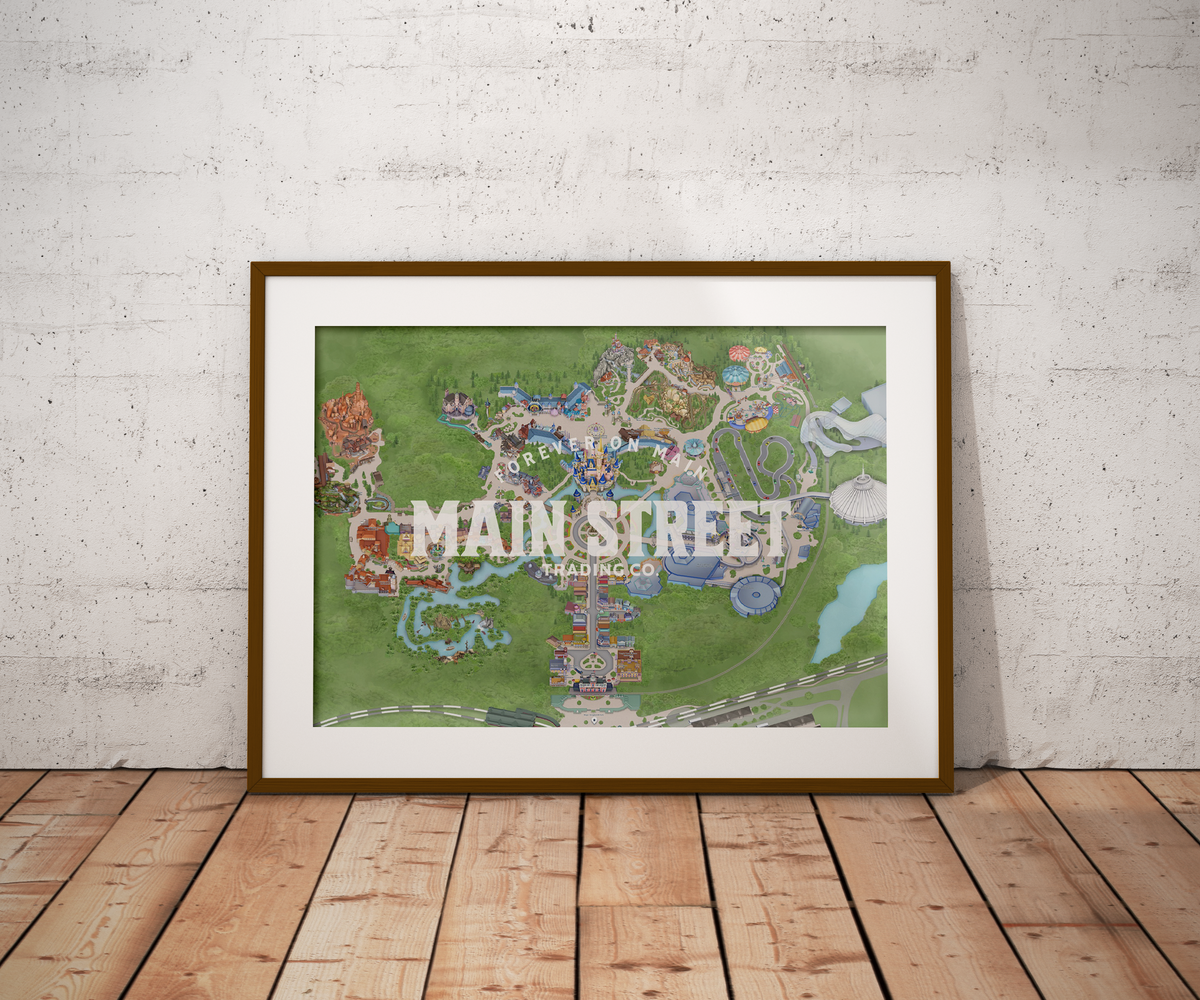 Magic Kingdom Map Print Walt Disney World | With Logo
