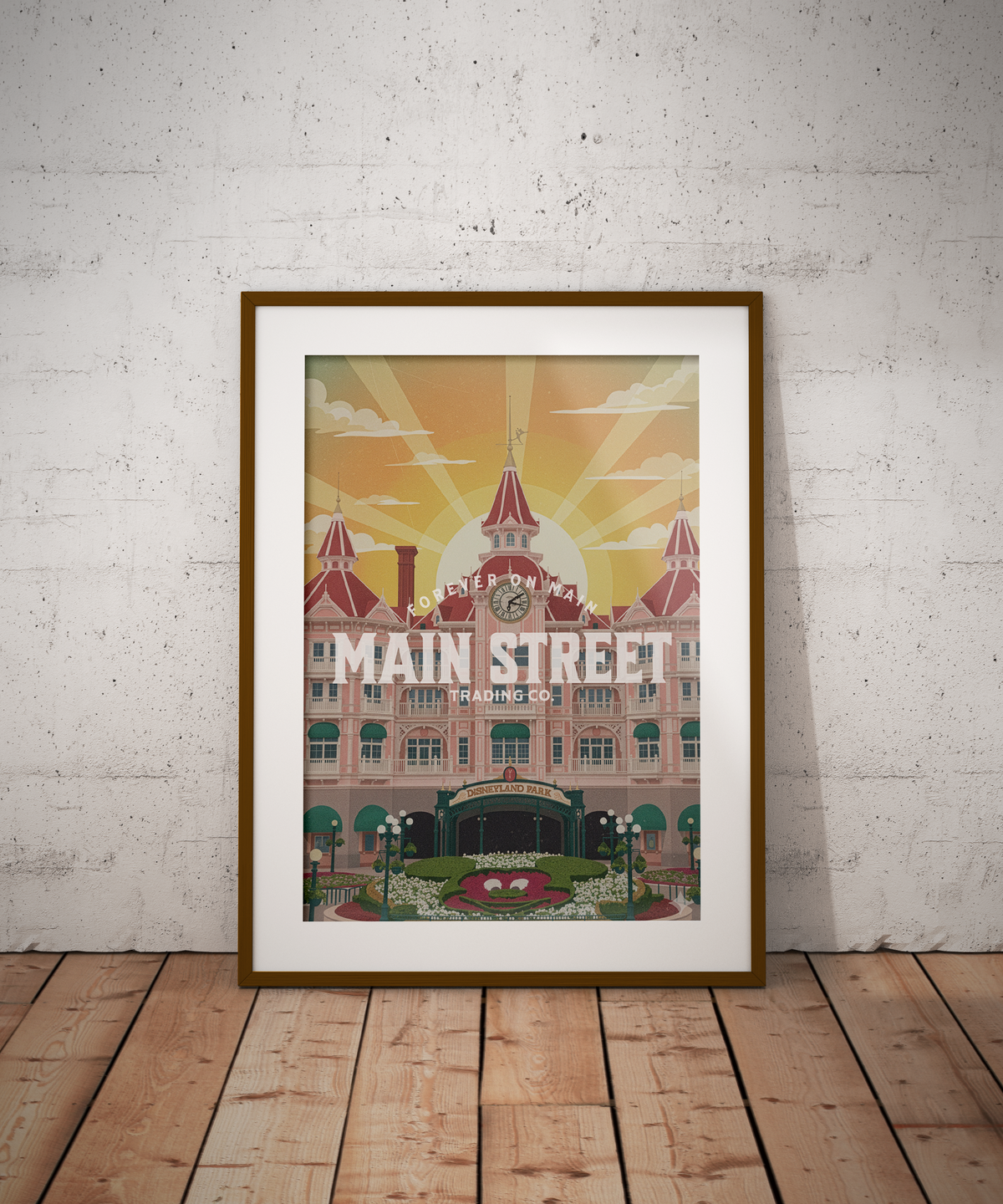 Disneyland Paris Main Street Print | Includes Logo