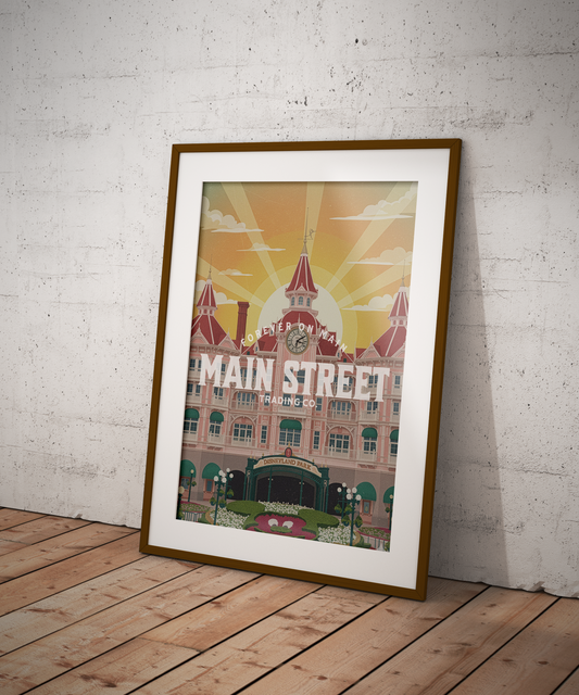 Disneyland Paris Main Street Print | Includes Logo