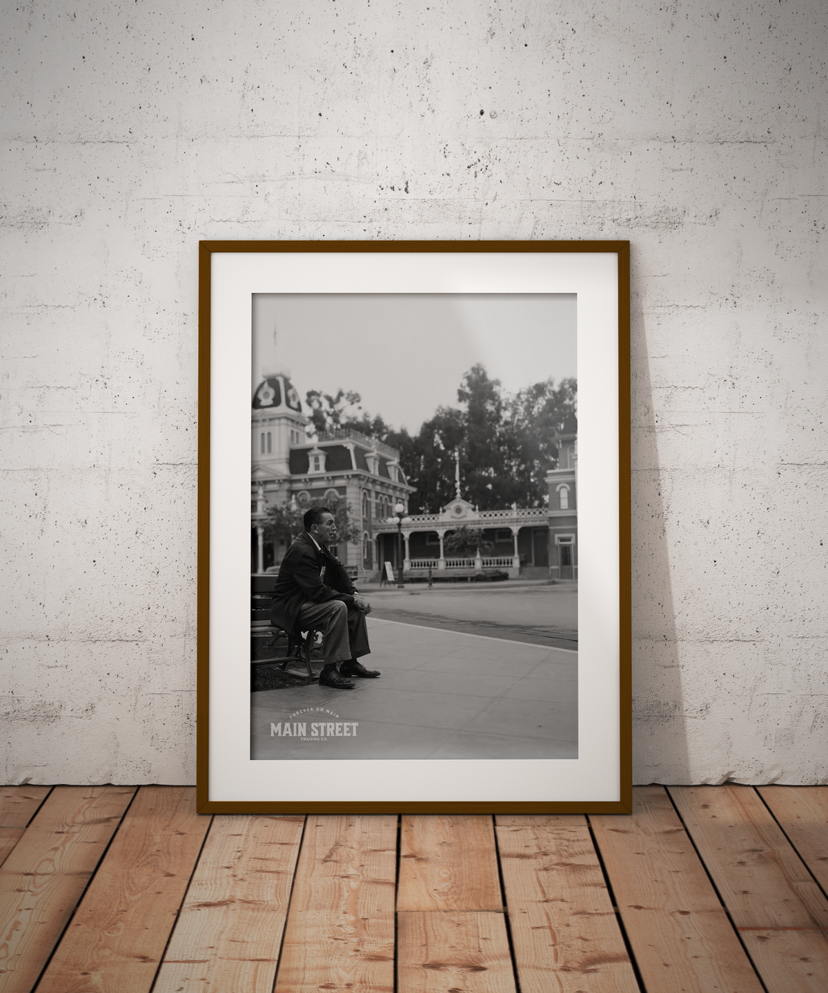 Walt Disney on Main Street Print Vintage Disney Wall Art | Without Logo