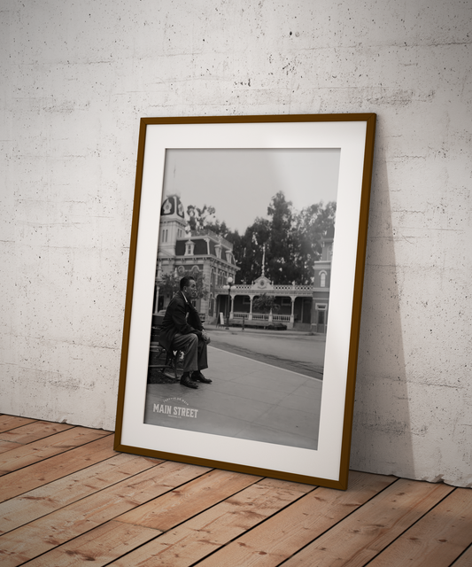 Walt Disney on Main Street Print Vintage Disney Wall Art | Without Logo